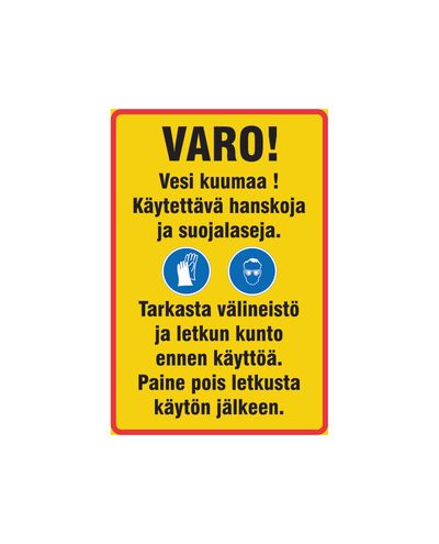 Varme vandhandsker, klistermærke, 200x300 mm