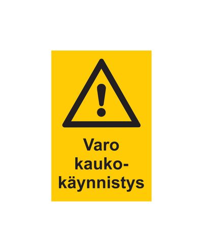Forsigtig fjernstart, Klistermærke, 200x300 mm