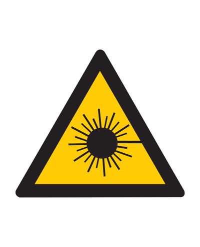 Laserstråling, klistermærke, 200x200 mm