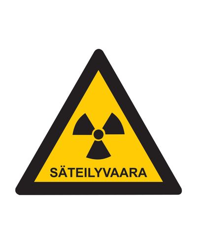 Stråling, klistermærke, 200x200 mm