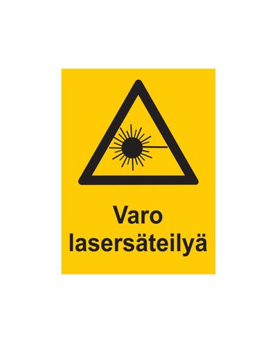 Pas på laserstråling, Klistermærke, 200x300 mm