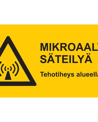 Mikrobølgestråling, klistermærke, 400x200 mm Mikrobølgestråling, klistermærke, 400x200 mm