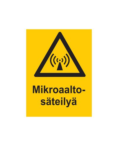 Mikrobølgestråling, klistermærke, 200x300 mm Mikrobølgestråling, klistermærke, 200x300 mm