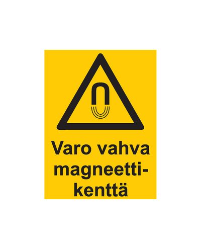 Pas på stærke magnetfelter, Klistermærke, 200x300 mm