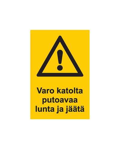 Pas på faldende sne og is, Klistermærke, 200x300 mm
