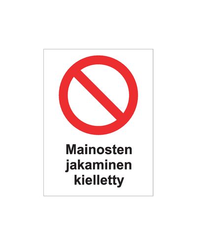 Ingen reklame, klistermærke, 200x300 mm Ingen reklame, klistermærke, 200x300 mm