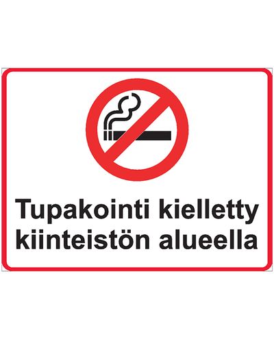 Rygning forbudt på stedet, Klistermærke, 200x300 mm
