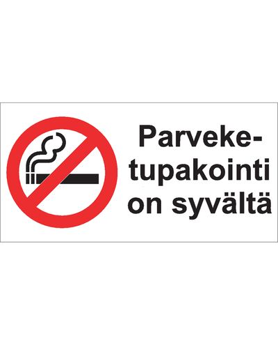 Rygning på balkon er en stor ting, klistermærke, 400x200 mm