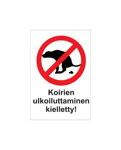 Hunde ikke tilladt, klistermærke, 200x300 mm