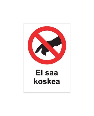 Rør ikke, klistermærke, 200x300 mm