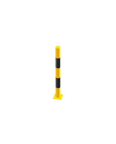 Bolt-on crash pullert, gul/sort, Ø76 mm / 1000 mm Bolt-on crash pullert, gul/sort, Ø76 mm / 1000 mm