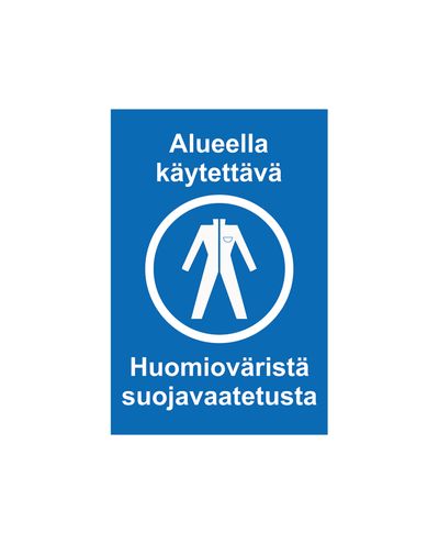 Synlighedstøj til brug i området, klistermærke, 200x300 mm