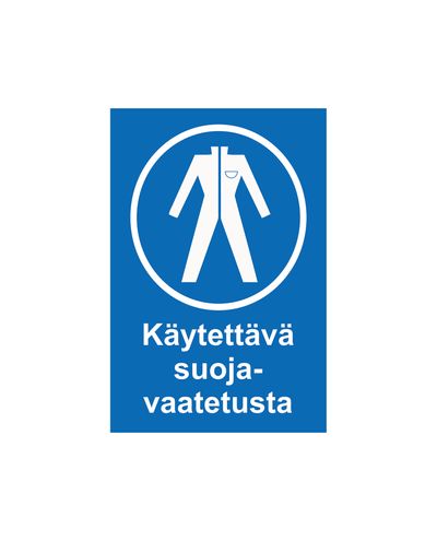 Brug beskyttelsestøj, klistermærke, 200x300 mm