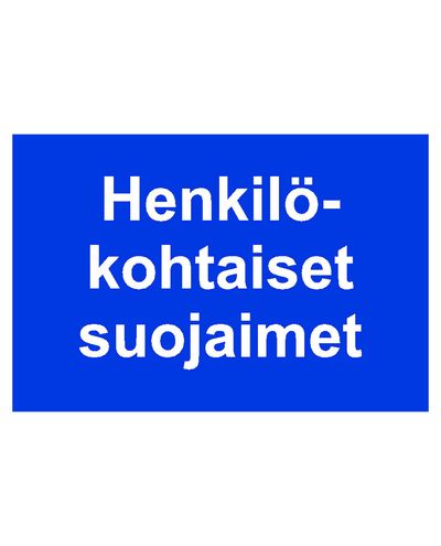 Personligt beskyttelsesudstyr, klistermærke, 400x200 mm