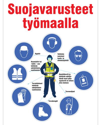 Beskyttelsesudstyr på byggepladsen, Plast 1mm, 300x400 mm