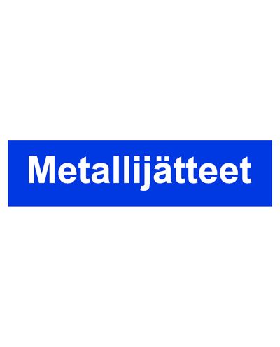 Metalaffald, Klistermærke, 400x100 mm
