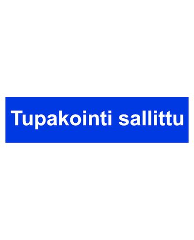 Rygning tilladt, Klistermærke, 400x100 mm