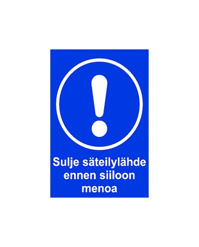 Luk strålingskilden, Klistermærke, 200x300 mm
