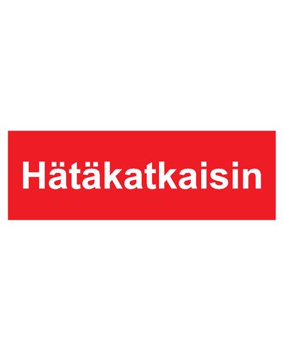 Nødstopkontakt, Klistermærke, 400x100 mm