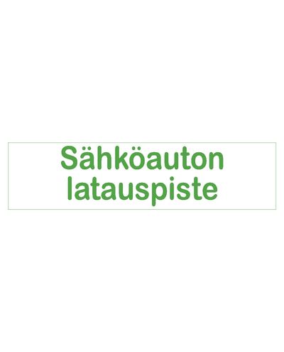 Ladepunkt til elbil, klistermærke, 400x100 mm