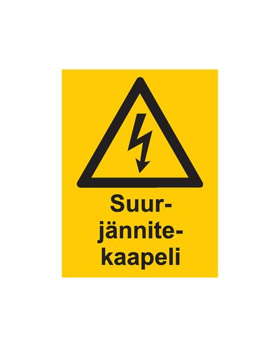 Højspændingskabel, Klistermærke, 200x300 mm
