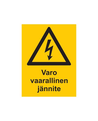 Pas på farlig spænding, klistermærke, 200x300 mm