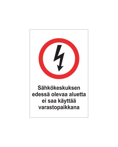 Foran eltavlen, klistermærke, 200x300 mm Foran eltavlen, klistermærke, 200x300 mm
