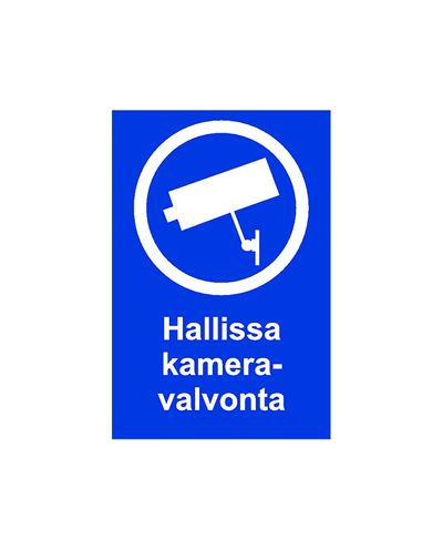 Kameraovervågning i hallen, klistermærke, 200x300 mm