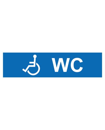Handicaptoilet, klistermærke, 400x100 mm