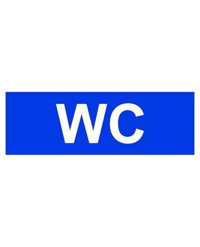 Toilet, klistermærke, 400x100 mm