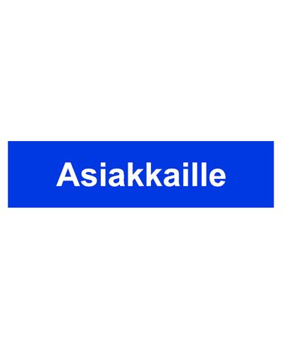 Til kunder, Klistermærke, 400x100 mm