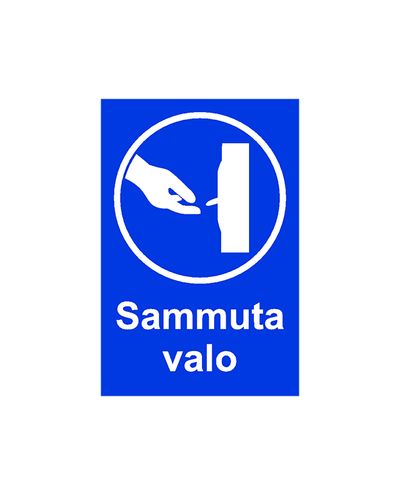Sluk lyset, klistermærke, 200x300 mm