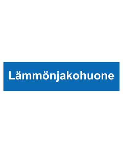 Varmefordelingsrum, Klistermærke, 400x100 mm Varmefordelingsrum, Klistermærke, 400x100 mm