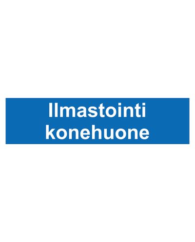Maskinrum til aircondition, klistermærke, 400x100 mm