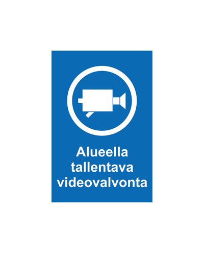Videoovervågning i området, klistermærke, 200x300 mm