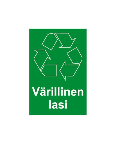 Farvet glas, klistermærke, 200x300 mm