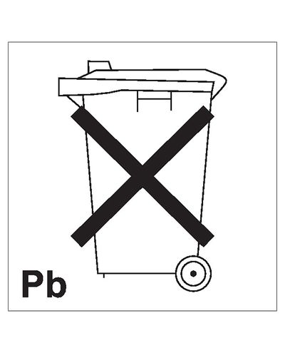 Pb, Klistermærke, 200x200 mm