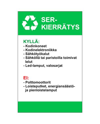 SER-Genbrugsvejledning, Ibond, 200x300mm