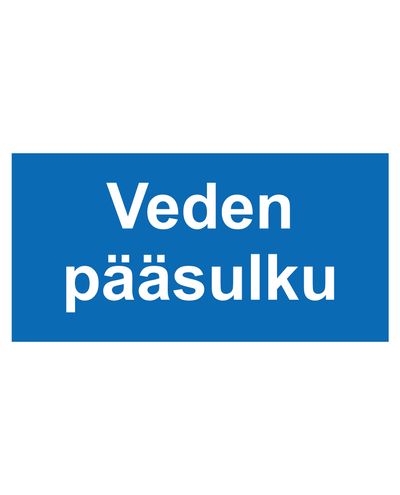 Vandafspærring, Klistermærke, 400x100 mm