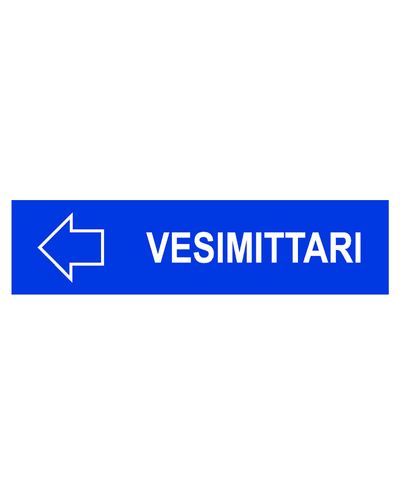 Vandmåler pil til venstre, Klistermærke, 400x100 mm