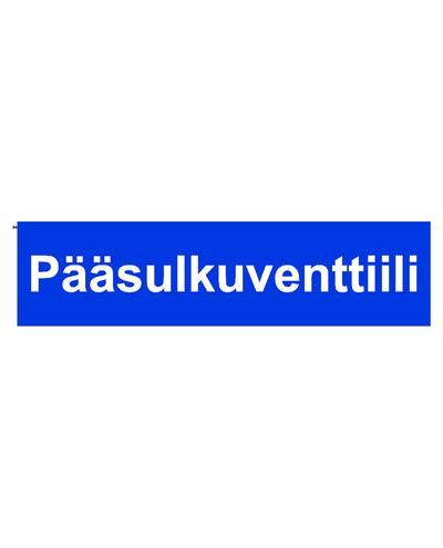 Hovedafspærringsventil, Klistermærke, 400x100 mm Hovedafspærringsventil, Klistermærke, 400x100 mm