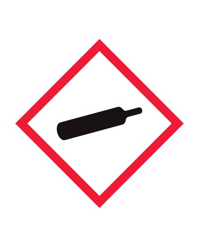 Gasser under tryk, Klistermærke, 100x100 mm