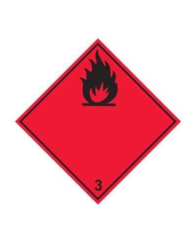 Klasse 3 Brandfarlige væsker, Ibond aluminium, 300x300 mm