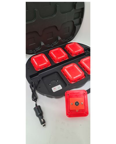 LED-skivehus inkl. 6 genopladelige blitz