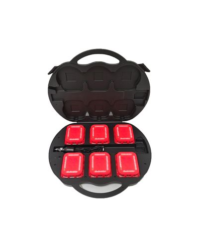LED-skivehus inkl. 6 genopladelige blitz