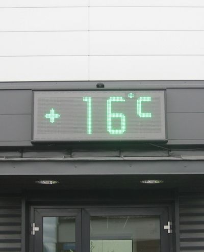 Ur og temperaturvisning