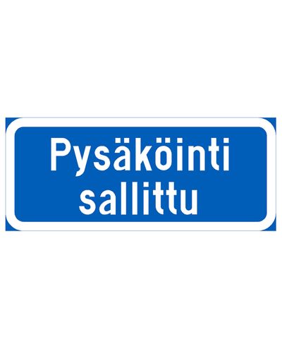 H25 Tekst Ekstraplade (Blå/hvid)