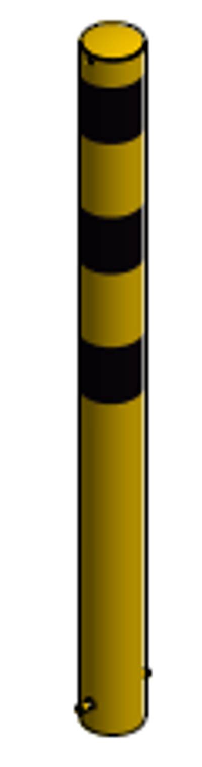 Basispullerter fast, gul/sort, Ø101mm / 1300mm