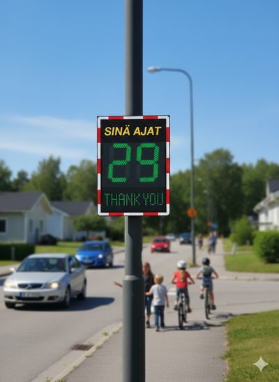 Hastighedsdisplay Viasis Lite Plus, 8 farvet LED