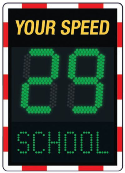 Hastighedsdisplay Viasis Lite Plus, 8 farvet LED